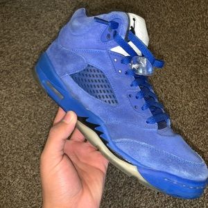 Jordan retro 5 blue suede